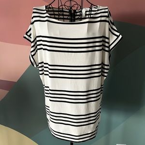 NWT White House Black Market Knit Striped Blouse Large